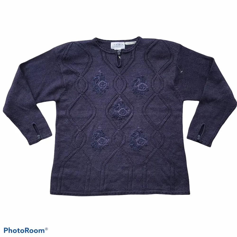 Vintage Jantzen Classics 80s Pullover Sweater Sz L